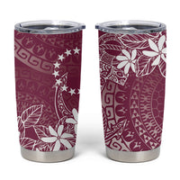 Maroon Kuki Airani Tapakau Tumbler Cup Tribal Anchor Mix Tiare