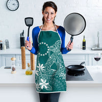 Teal Kuki Airani Tapakau Apron Tribal Anchor Mix Tiare