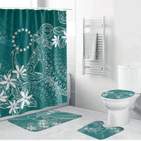 Teal Kuki Airani Tapakau Bathroom Set Tribal Anchor Mix Tiare