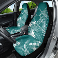 Teal Kuki Airani Tapakau Car Seat Cover Tribal Anchor Mix Tiare LT7 - Polynesian Pride