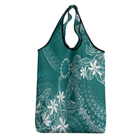 Teal Kuki Airani Tapakau Grocery Bag Tribal Anchor Mix Tiare