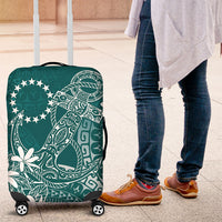 Teal Kuki Airani Tapakau Luggage Cover Tribal Anchor Mix Tiare