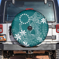 Teal Kuki Airani Tapakau Spare Tire Cover Tribal Anchor Mix Tiare LT7 Teal - Polynesian Pride
