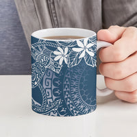 Navy Kuki Airani Tapakau Ceramic Mug Tribal Anchor Mix Tiare