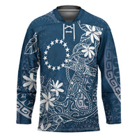 Navy Kuki Airani Tapakau Hockey Jersey Tribal Anchor Mix Tiare