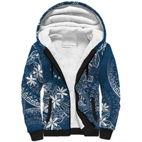 Navy Kuki Airani Tapakau Sherpa Hoodie Tribal Anchor Mix Tiare LT7 Unisex Navy - Polynesian Pride