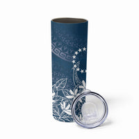 Navy Kuki Airani Tapakau Skinny Tumbler Tribal Anchor Mix Tiare LT7 - Polynesian Pride
