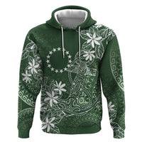 Sage Green Kuki Airani Tapakau Hoodie Tribal Anchor Mix Tiare LT7 Pullover Hoodie Sage Green - Polynesian Pride