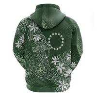 Sage Green Kuki Airani Tapakau Hoodie Tribal Anchor Mix Tiare LT7 - Polynesian Pride