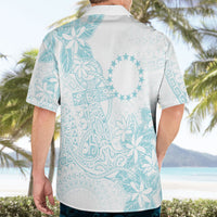 Turquoise Kuki Airani Tapakau Hawaiian Shirt Tribal Anchor Mix Tiare