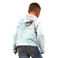 Turquoise Kuki Airani Tapakau Kid Hoodie Tribal Anchor Mix Tiare LT7 - Polynesian Pride