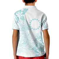 Turquoise Kuki Airani Tapakau Kid Polo Shirt Tribal Anchor Mix Tiare LT7 - Polynesian Pride