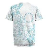 Turquoise Kuki Airani Tapakau Rugby Jersey Tribal Anchor Mix Tiare