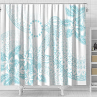 Turquoise Kuki Airani Tapakau Shower Curtain Tribal Anchor Mix Tiare