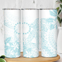 Turquoise Kuki Airani Tapakau Skinny Tumbler Tribal Anchor Mix Tiare LT7 - Polynesian Pride