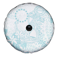 Turquoise Kuki Airani Tapakau Spare Tire Cover Tribal Anchor Mix Tiare LT7 - Polynesian Pride
