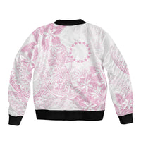 Candy Pink Kuki Airani Tapakau Bomber Jacket Tribal Anchor Mix Tiare