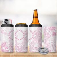 Candy Pink Kuki Airani Tapakau 4 in 1 Can Cooler Tumbler Tribal Anchor Mix Tiare LT7 - Polynesian Pride