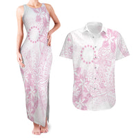 Candy Pink Kuki Airani Tapakau Couples Matching Tank Maxi Dress and Hawaiian Shirt Tribal Anchor Mix Tiare LT7 Candy Pink - Polynesian Pride