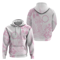 Candy Pink Kuki Airani Tapakau Hoodie Tribal Anchor Mix Tiare