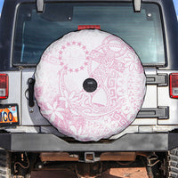 Candy Pink Kuki Airani Tapakau Spare Tire Cover Tribal Anchor Mix Tiare LT7 Candy Pink - Polynesian Pride