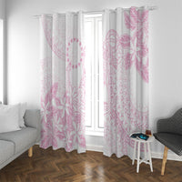 Candy Pink Kuki Airani Tapakau Window Curtain Tribal Anchor Mix Tiare