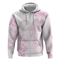 Candy Pink Kuki Airani Tapakau Zip Hoodie Tribal Anchor Mix Tiare LT7 Zip Hoodie Candy Pink - Polynesian Pride