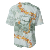 Hawaii Kaho'olawe Island Flowers Lei Baseball Jersey Silver Hinahina Kū Kahakai