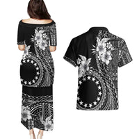 Kia Orana Cook Islands Couples Matching Puletasi and Hawaiian Shirt Tiare and Stars LT7 - Polynesian Pride