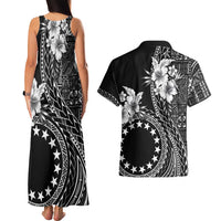 Kia Orana Cook Islands Couples Matching Tank Maxi Dress and Hawaiian Shirt Tiare and Stars LT7 - Polynesian Pride