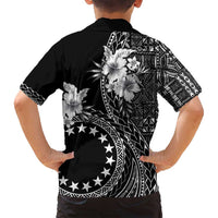 Kia Orana Cook Islands Family Matching Long Sleeve Bodycon Dress and Hawaiian Shirt Tiare and Stars LT7 - Polynesian Pride