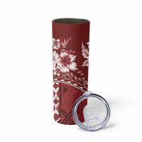 Kia Orana Cook Islands Skinny Tumbler Tiare & Stars - Scarlet LT7 - Polynesian Pride
