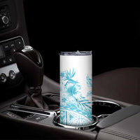 Kia Orana Cook Islands Skinny Tumbler Tiare & Stars - Turquoise LT7 - Polynesian Pride
