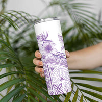 Kia Orana Cook Islands Skinny Tumbler Tiare & Stars - Lavender LT7 - Polynesian Pride