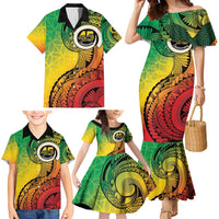 Vanuatu 45th Independence Anniversary Family Matching Mermaid Dress and Hawaiian Shirt Ni-Van Sandroing LT7 - Polynesian Pride