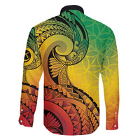 Vanuatu 45th Independence Anniversary Family Matching Off The Shoulder Long Sleeve Dress and Hawaiian Shirt Ni-Van Sandroing LT7 - Polynesian Pride