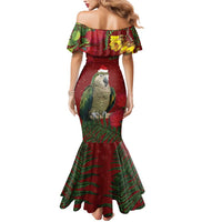 Kakapo Bird New Zealand Mermaid Dress Floral Christmas LT7 - Polynesian Pride