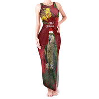Kakapo Bird New Zealand Tank Maxi Dress Floral Christmas LT7 Women Red - Polynesian Pride