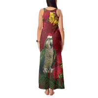Kakapo Bird New Zealand Tank Maxi Dress Floral Christmas LT7 - Polynesian Pride