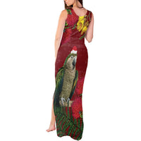 Kakapo Bird New Zealand Tank Maxi Dress Floral Christmas LT7 - Polynesian Pride