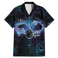 Polynesian Personalized Memorial Family Matching Mermaid Dress and Hawaiian Shirt Oceanic Infinity Symbol - Until We Meet Again LT7 Dad's Shirt - Short Sleeve Black - Polynesian Pride