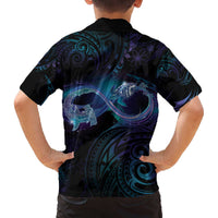 Polynesian Personalized Memorial Family Matching Off The Shoulder Long Sleeve Dress and Hawaiian Shirt Oceanic Infinity Symbol - Until We Meet Again LT7 - Polynesian Pride