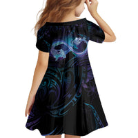 Polynesian Personalized Memorial Family Matching Off The Shoulder Long Sleeve Dress and Hawaiian Shirt Oceanic Infinity Symbol - Until We Meet Again LT7 - Polynesian Pride
