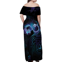 Polynesian Personalized Memorial Family Matching Off Shoulder Maxi Dress and Hawaiian Shirt Oceanic Infinity Symbol - Until We Meet Again LT7 - Polynesian Pride