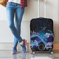 Polynesian Personalized Memorial Luggage Cover Oceanic Infinity Symbol - Until We Meet Again - Polynesian Pride