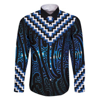 New Zealand Matariki Family Matching Short Sleeve Bodycon Dress and Hawaiian Shirt Galaxy Poutama Motifs