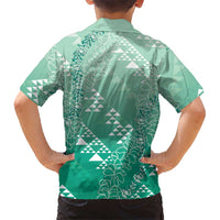 Hawaii Jade Green Kapa Hawaiian Shirt Vintage 'Ohe Kāpala Motifs Mix Plumeria Leis LT7 - Polynesian Pride