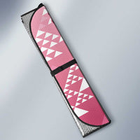 Hawaii Rose Pink Kapa Auto Sun Shade Vintage 'Ohe Kāpala Motifs Mix Plumeria Leis LT7 - Polynesian Pride
