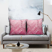 Hawaii Rose Pink Kapa Pillow Cover Vintage 'Ohe Kāpala Motifs Mix Plumeria Leis LT7 - Polynesian Pride