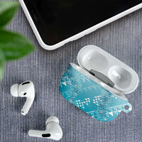 Hawaii Turquoise Kapa AirPods Case Vintage 'Ohe Kāpala Motifs Mix Plumeria Leis LT7 - Polynesian Pride